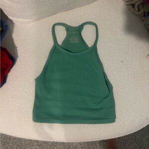 Free People Movement Green Fitted Crop Tank Top- Never worn!